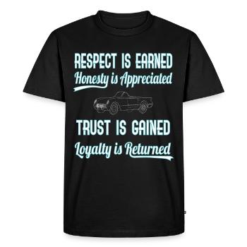 Montrer un certain respect Tshirt Designs Le respect est gagné - T-shirt Premium bio Homme - noir - Devant - Nico (187cm)