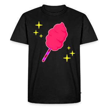 Cotton candy, pink - Men's Premium Organic T-Shirt - black - Front - Nico (187cm)