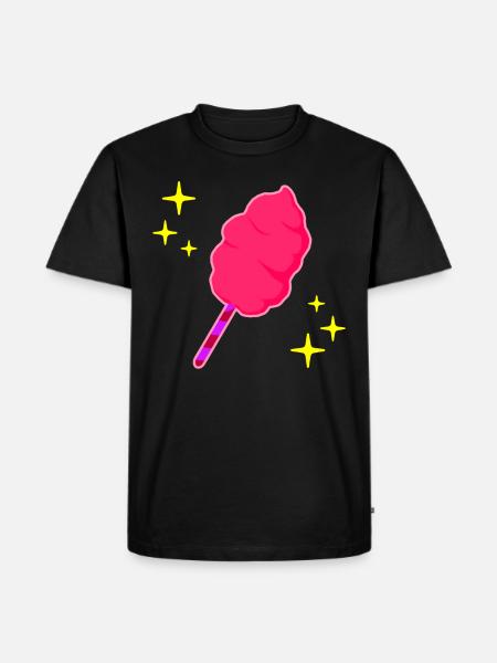 Zuckerwatte, pink - Männer Premium Bio T-Shirt - Schwarz