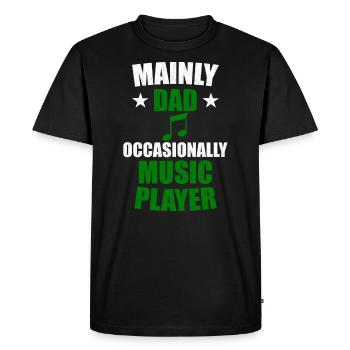 Musician dad - Men's Premium Organic T-Shirt - black - Front - Nico (187cm)