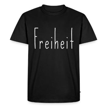 Freedom - Men's Premium Organic T-Shirt - black - Front - Nico (187cm)