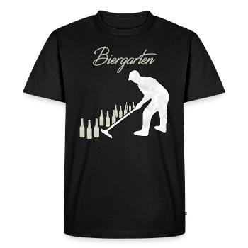 Bier Garten lustiger Garten Spruch Geschenkidee - Männer Premium Bio T-Shirt - Schwarz - Vorne - Nico (187cm)