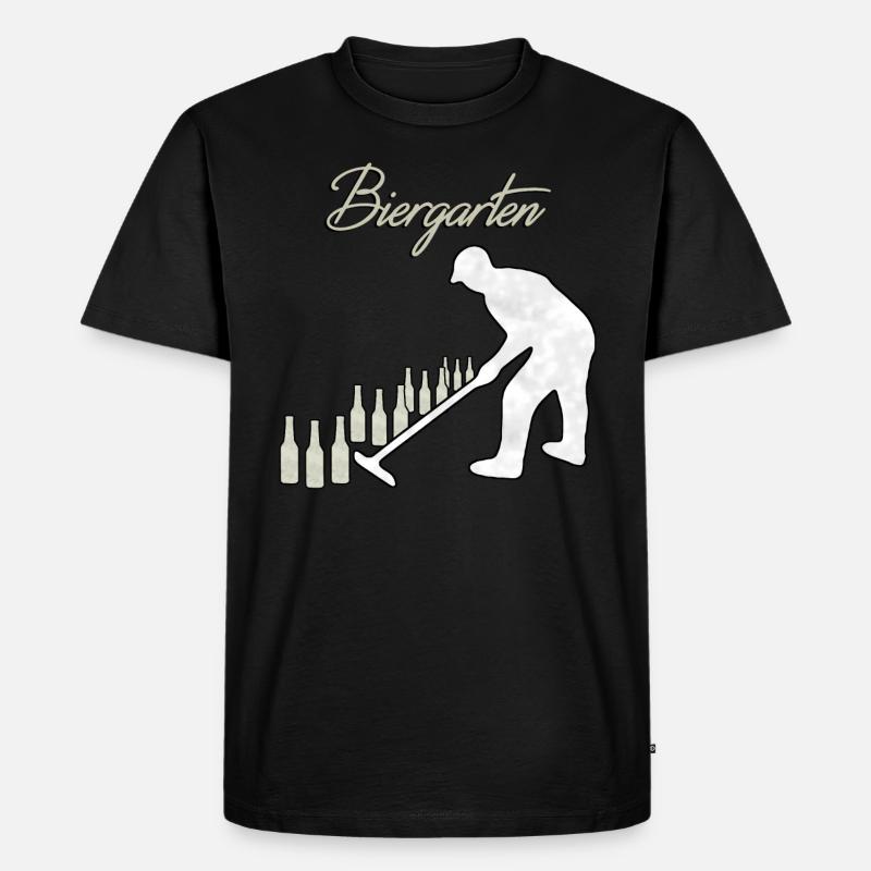 Bier Garten lustiger Garten Spruch Geschenkidee - Männer Premium Bio T-Shirt - Schwarz
