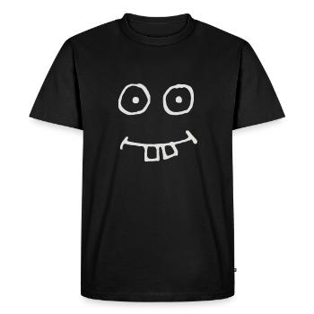 Emoji drôle, bande dessinée - T-shirt Premium bio Homme - noir - Devant - Nico (187cm)
