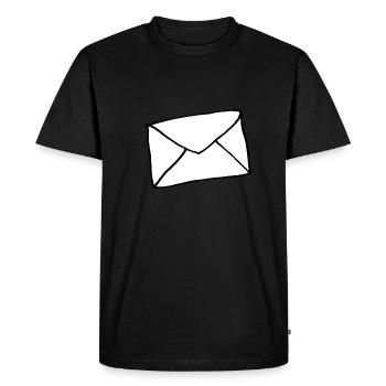 Enveloppe de lettre - T-shirt Premium bio Homme - noir - Devant - Nico (187cm)