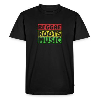 Reggae Roots Music - T-shirt Premium bio Homme - noir - Devant - Nico (187cm)