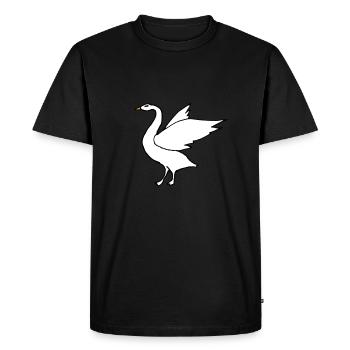 Goose, wings, comic, gift idea - Men's Premium Organic T-Shirt - black - Front - Nico (187cm)