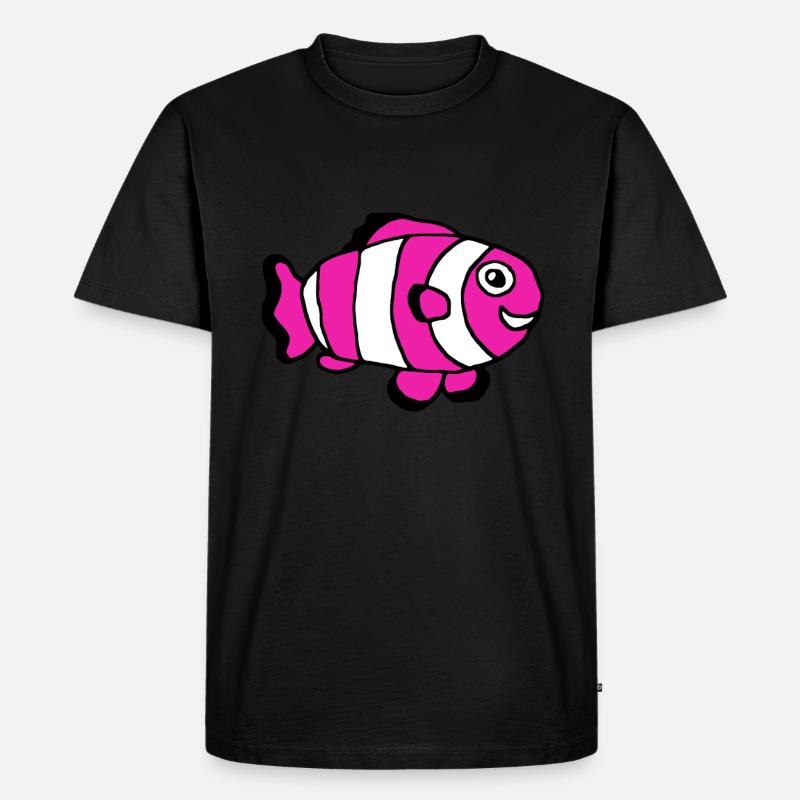 Pinker Clownfisch, Weibchen, Mädchen - Männer Premium Bio T-Shirt - Schwarz