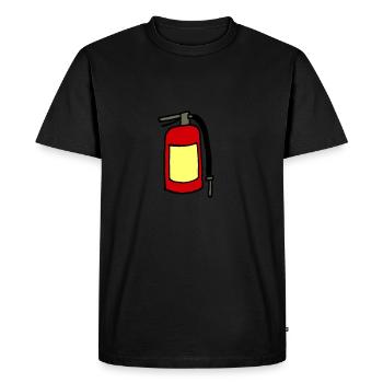 Fire extinguisher - Men's Premium Organic T-Shirt - black - Front - Nico (187cm)