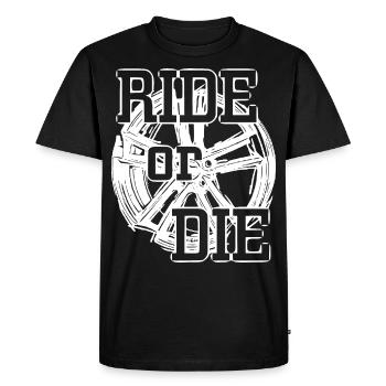 2reborn RIDE OR DIE TIRE WHEEL CAR Auto wh - T-shirt Premium bio Homme - noir - Devant - Nico (187cm)