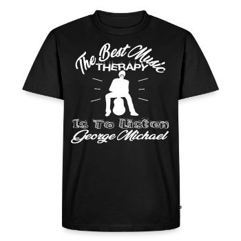 George Michael Yog Fan Gift Idea - T-shirt Premium bio Homme - noir - Devant - Nico (187cm)