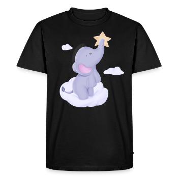 Baby Elephant Drôle De T-shirt Doux Idée Cadeau - T-shirt Premium bio Homme - noir - Devant - Nico (187cm)