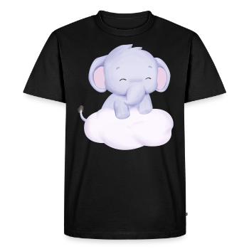 Baby Elephant Drôle De T-shirt Doux Idée Cadeau - T-shirt Premium bio Homme - noir - Devant - Nico (187cm)