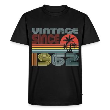 Vintage Since 1962 Cadeau pour le 59e anniversaire - T-shirt Premium bio Homme - noir - Devant - Nico (187cm)