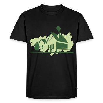 Maisons - T-shirt Premium bio Homme - noir - Devant - Nico (187cm)