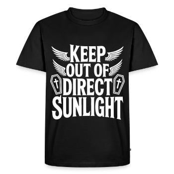 Keep out of direct sunlight! Vampire Goth Emo - Men's Premium Organic T-Shirt - black - Front - Nico (187cm)