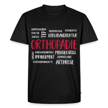 orthopädie cloud - Männer Premium Bio T-Shirt - Schwarz - Vorne - Nico (187cm)