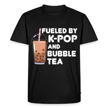 Kpop Bubbletea K-Pop Korea South Korea Seoul Gift - Men's Premium Organic T-Shirt - black - Front - Nico (187cm)