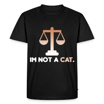 Drôle d’avocat Je ne suis pas un chat avocat Beratun - T-shirt Premium bio Homme - noir - Devant - Nico (187cm)