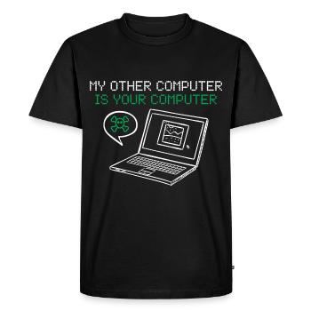 Hacker Mon Autre Ordinateur Est à toi - T-shirt Premium bio Homme - noir - Devant - Nico (187cm)