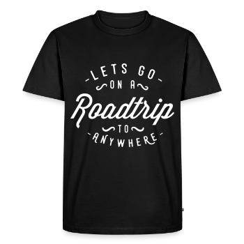 Let's go on a journey somewhere vacation - Men's Premium Organic T-Shirt - black - Front - Nico (187cm)