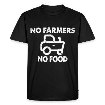 Pas d'agriculteurs PAS de nourriture pour soutenir les agriculteurs - T-shirt Premium bio Homme - noir - Devant - Nico (187cm)