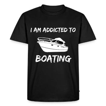 Boot Regatta . Bateau à moteur yacht à moteur . Yacht Voile - T-shirt Premium bio Homme - noir - Devant - Nico (187cm)