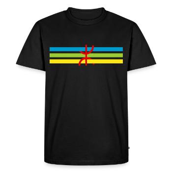 Drapeau Amazigh - T-shirt Premium bio Homme - noir - Devant - Nico (187cm)