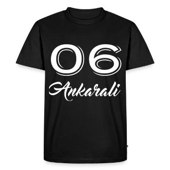 Ankarali T-Shirt 06 Memleket Ankara Türkiye Shirt - Men's Premium Organic T-Shirt - black - Front - Nico (187cm)