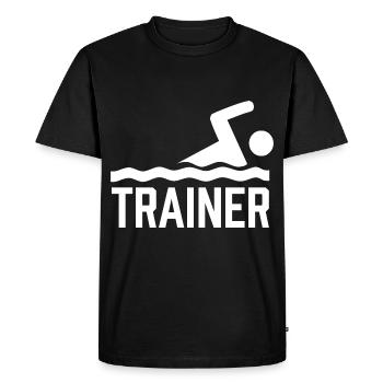 Entraîneur de natation Cours de natation Moniteur de natation - T-shirt Premium bio Homme - noir - Devant - Nico (187cm)