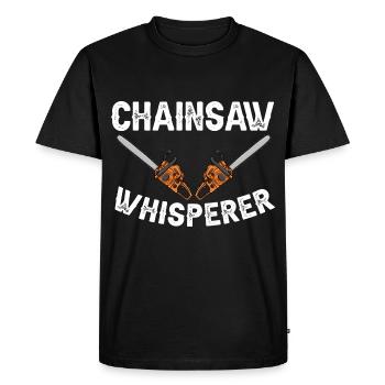 Tronçonneuse Foresterie Forest Work Forest Worker - T-shirt Premium bio Homme - noir - Devant - Nico (187cm)