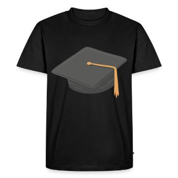 Symbole du chapeau de fin d’études universitaires - T-shirt Premium bio Homme - noir - Devant - Nico (187cm)