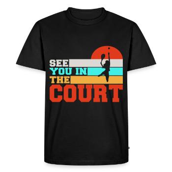 Tennis tennis tennis court de tennis - T-shirt Premium bio Homme - noir - Devant - Nico (187cm)