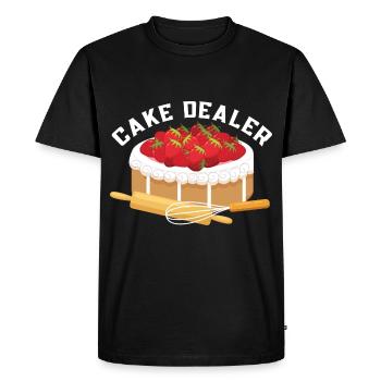 Cake Dealer Baker Pastry Chef - Men's Premium Organic T-Shirt - black - Front - Nico (187cm)