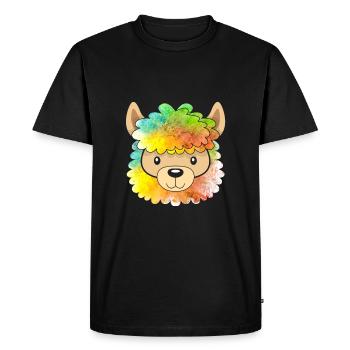 Alpaka - Men's Premium Organic T-Shirt - black - Front - Nico (187cm)
