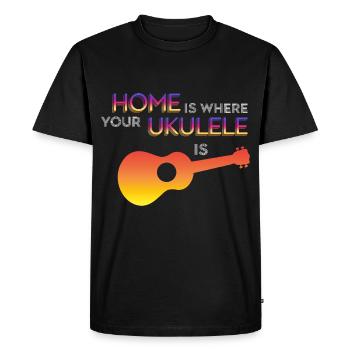 Ukelele Joueur Uku Vibes Musiciens Tropiques Instr - T-shirt Premium bio Homme - noir - Devant - Nico (187cm)