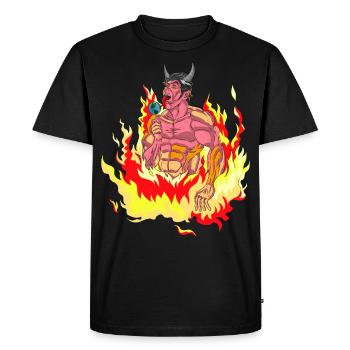DEVIL'S CANDY HELL - SWEET TO SET THE WORLD ON FIRE - Men's Premium Organic T-Shirt - black - Front - Nico (187cm)