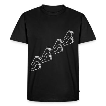 Empreintes blanches - T-shirt Premium bio Homme - noir - Devant - Nico (187cm)