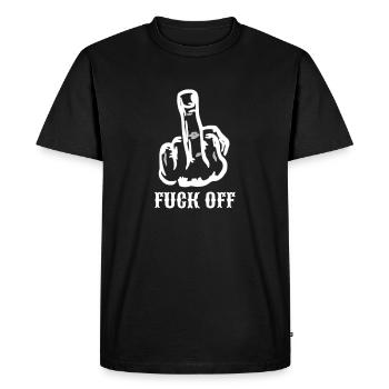 Fuck Off - Majeur - T-shirt Premium bio Homme - noir - Devant - Nico (187cm)