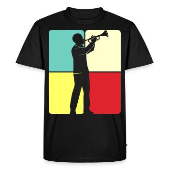 trompettiste trompettiste trompettiste - T-shirt Premium bio Homme - noir - Devant - Nico (187cm)
