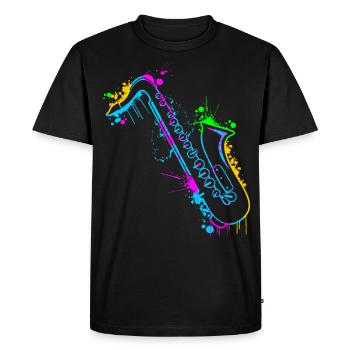 Saxophoniste Saxophoniste Saxophoniste - T-shirt Premium bio Homme - noir - Devant - Nico (187cm)