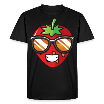 fraise - T-shirt Premium bio Homme - noir - Devant - Nico (187cm)