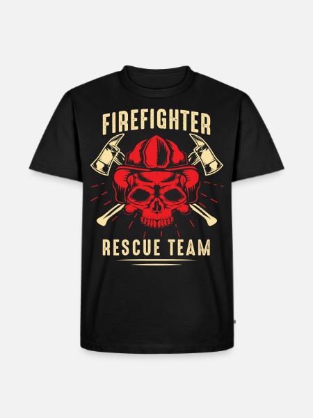 Pompier secours équipe - T-shirt Premium bio Homme - noir