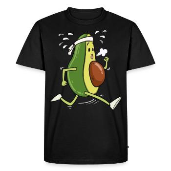 Avocat Courir Cadeau - T-shirt Premium bio Homme - noir - Devant - Nico (187cm)