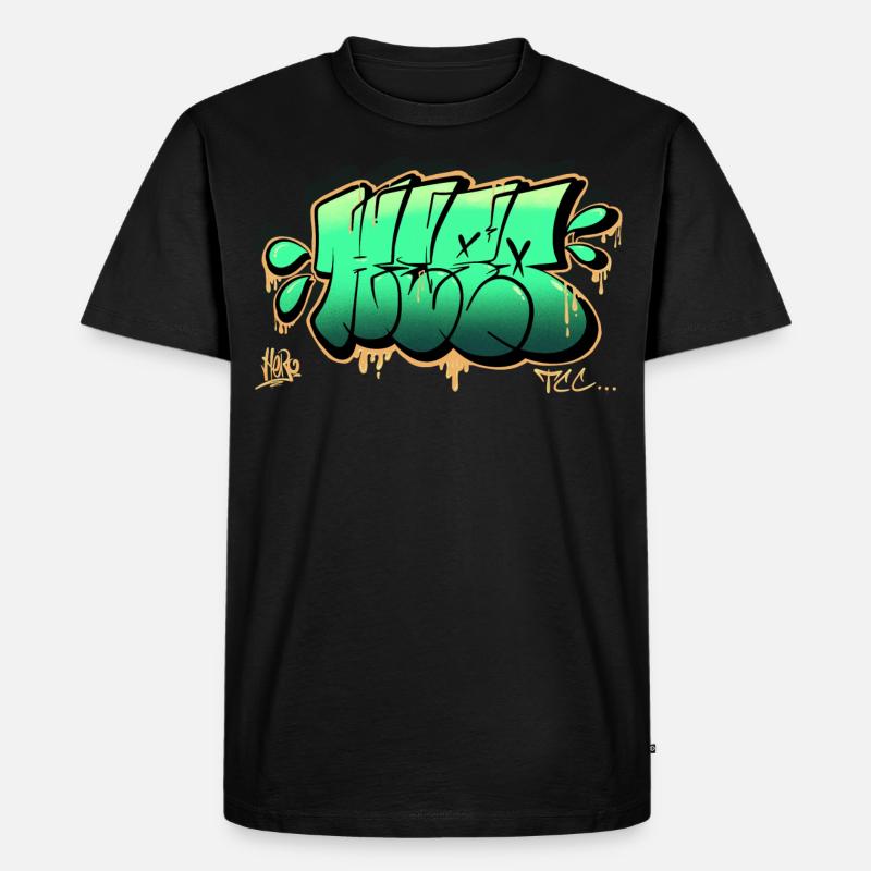 Throwup Graffiti - Männer Premium Bio T-Shirt - Schwarz