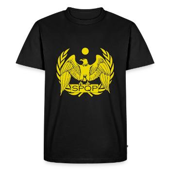 Roma Roman Roman Empire SPQP Polonia Poland - Men's Premium Organic T-Shirt - black - Front - Nico (187cm)