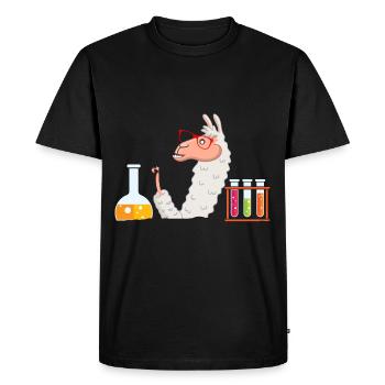 Alpaka Lehrer - Men's Premium Organic T-Shirt - black - Front - Nico (187cm)