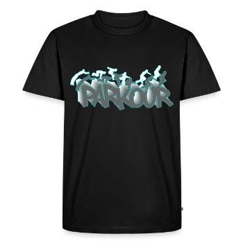 Parkour Obstacle Course Freerunning - Men's Premium Organic T-Shirt - black - Front - Nico (187cm)