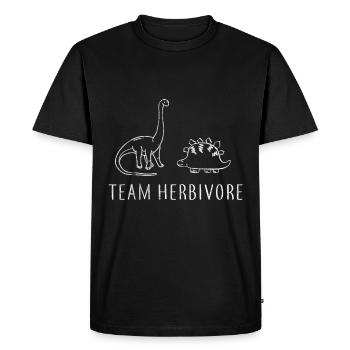TEAM HERBIVORE DINOSAUR veganism vegan - Men's Premium Organic T-Shirt - black - Front - Nico (187cm)