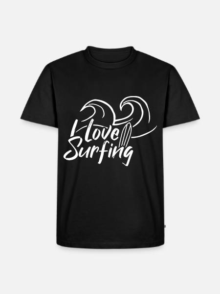 J’aime surf - T-shirt Premium bio Homme - noir